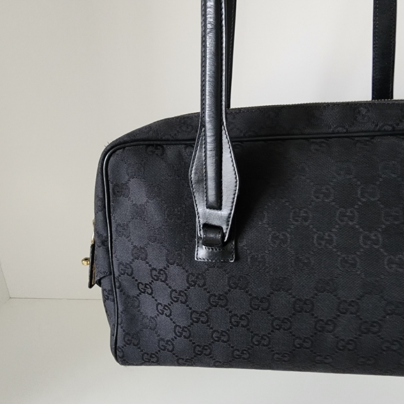 Rare Authentic Vintage Gucci Black Top Handle Tote/Satchel/Doctor Bag - Picture 7 of 15